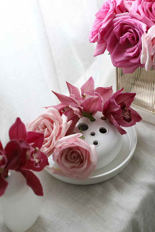 Ikebana ceramic frog