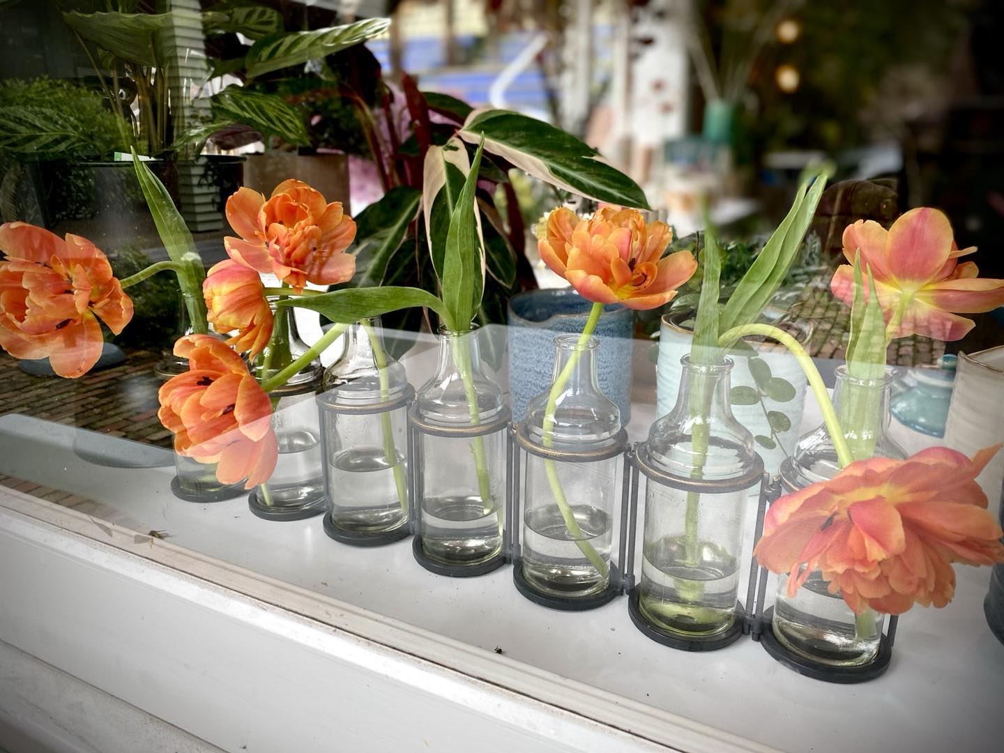 7 Bud Vase Chain will poppy flowers