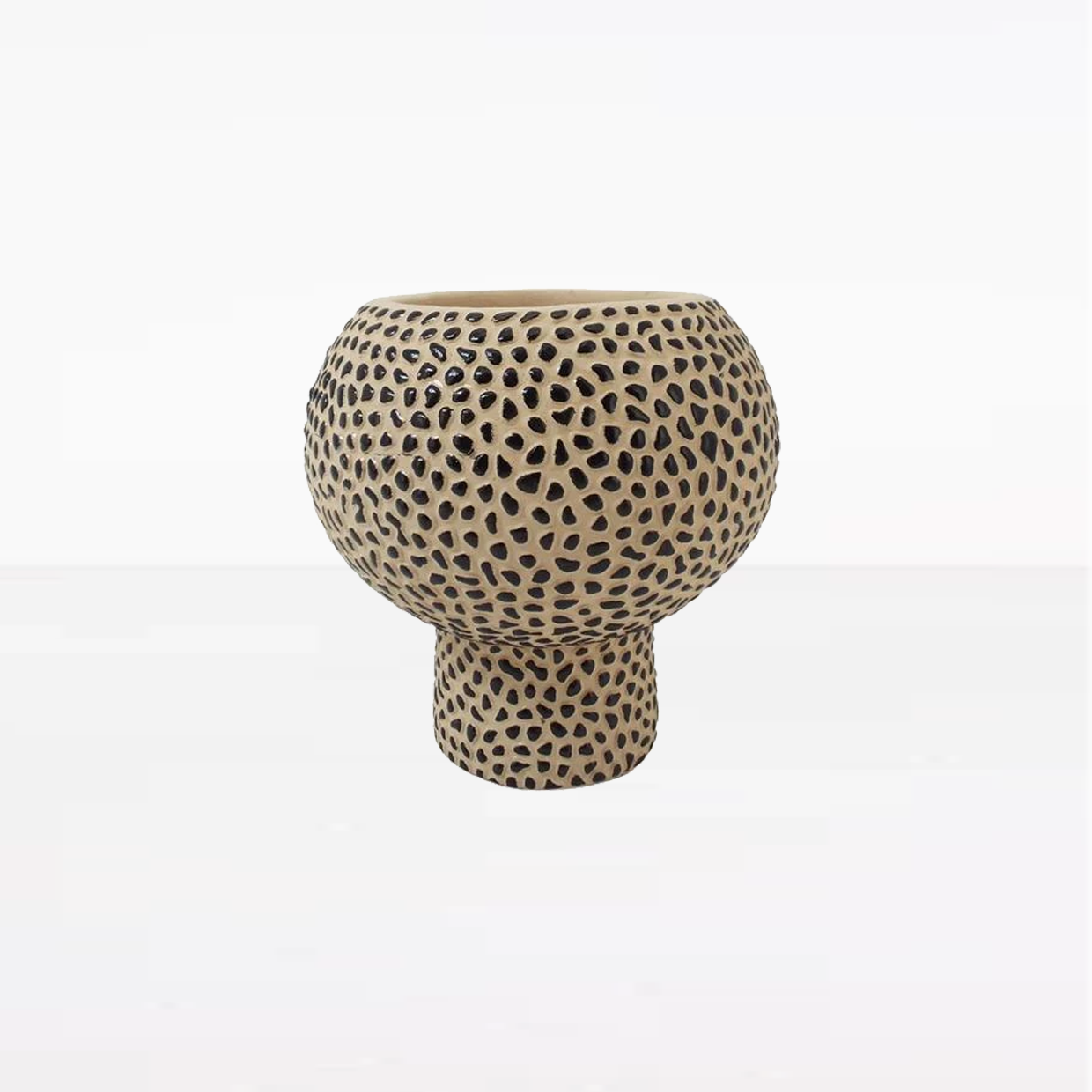 Black Mosaic Cement Pot