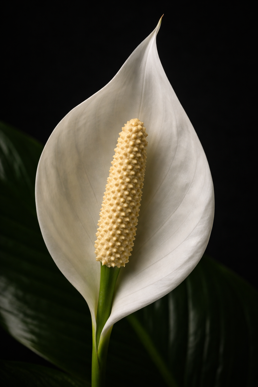 Flowering Peace Lily — Elegant White Bloom