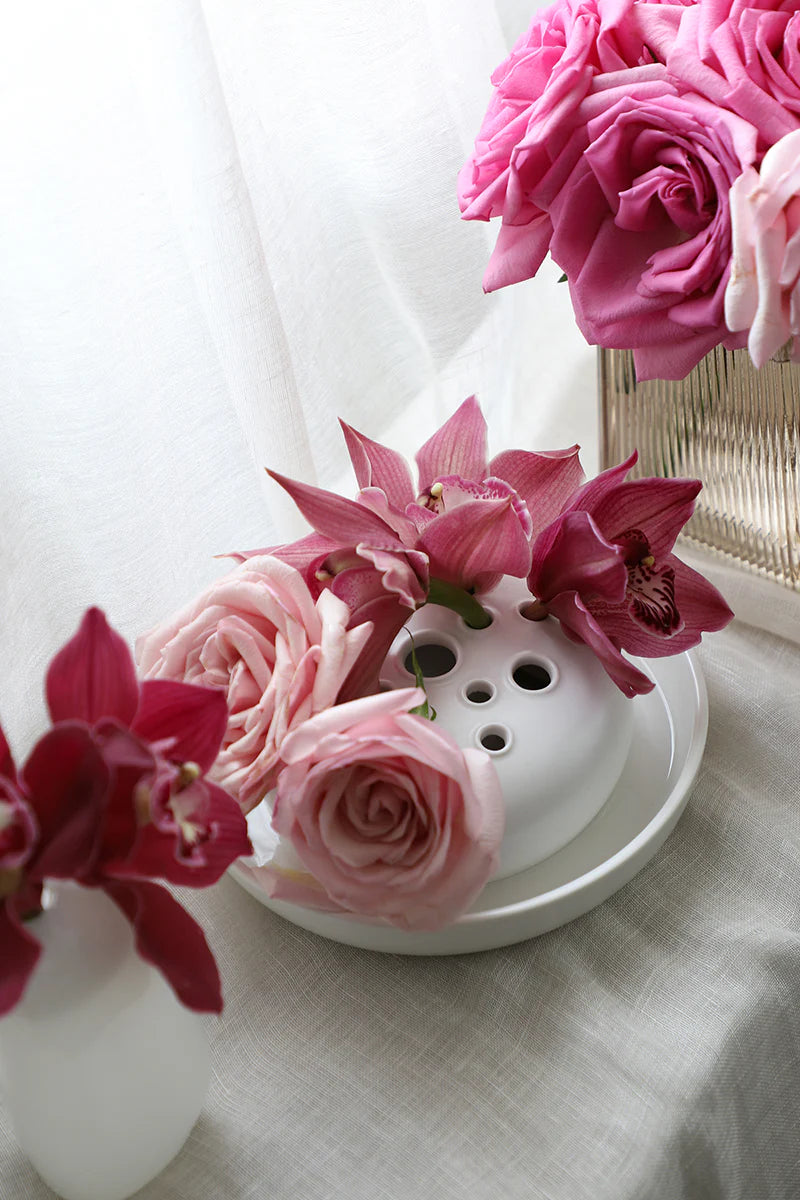 Ikebana ceramic frog