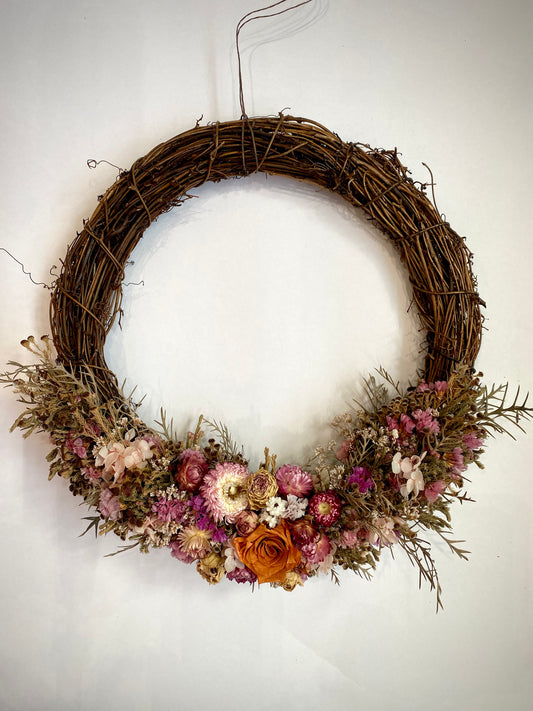 Daisy Dried Flower Wreath