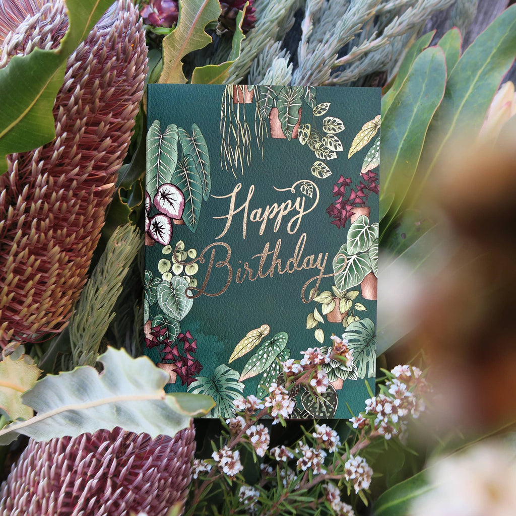 Houseplants Birthday Card