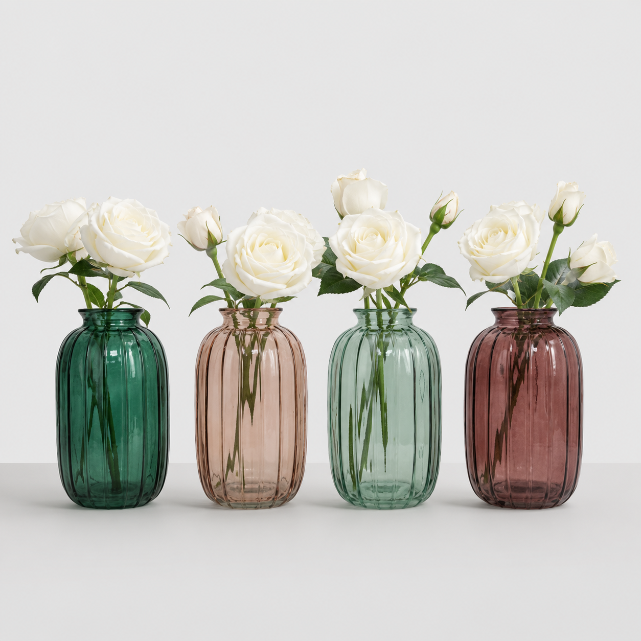 Coloured Bud Vase Set