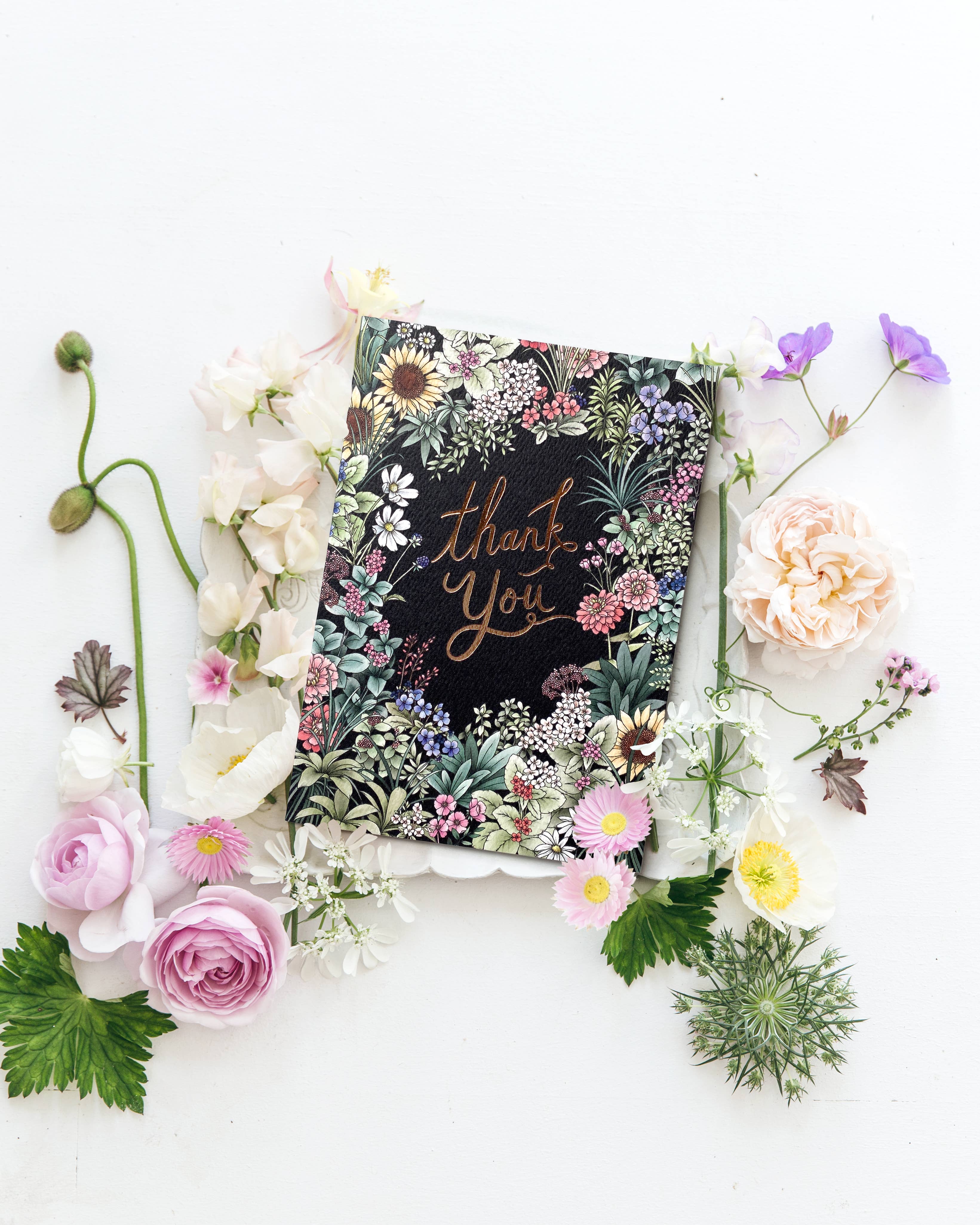 Flower Field Thank You Card