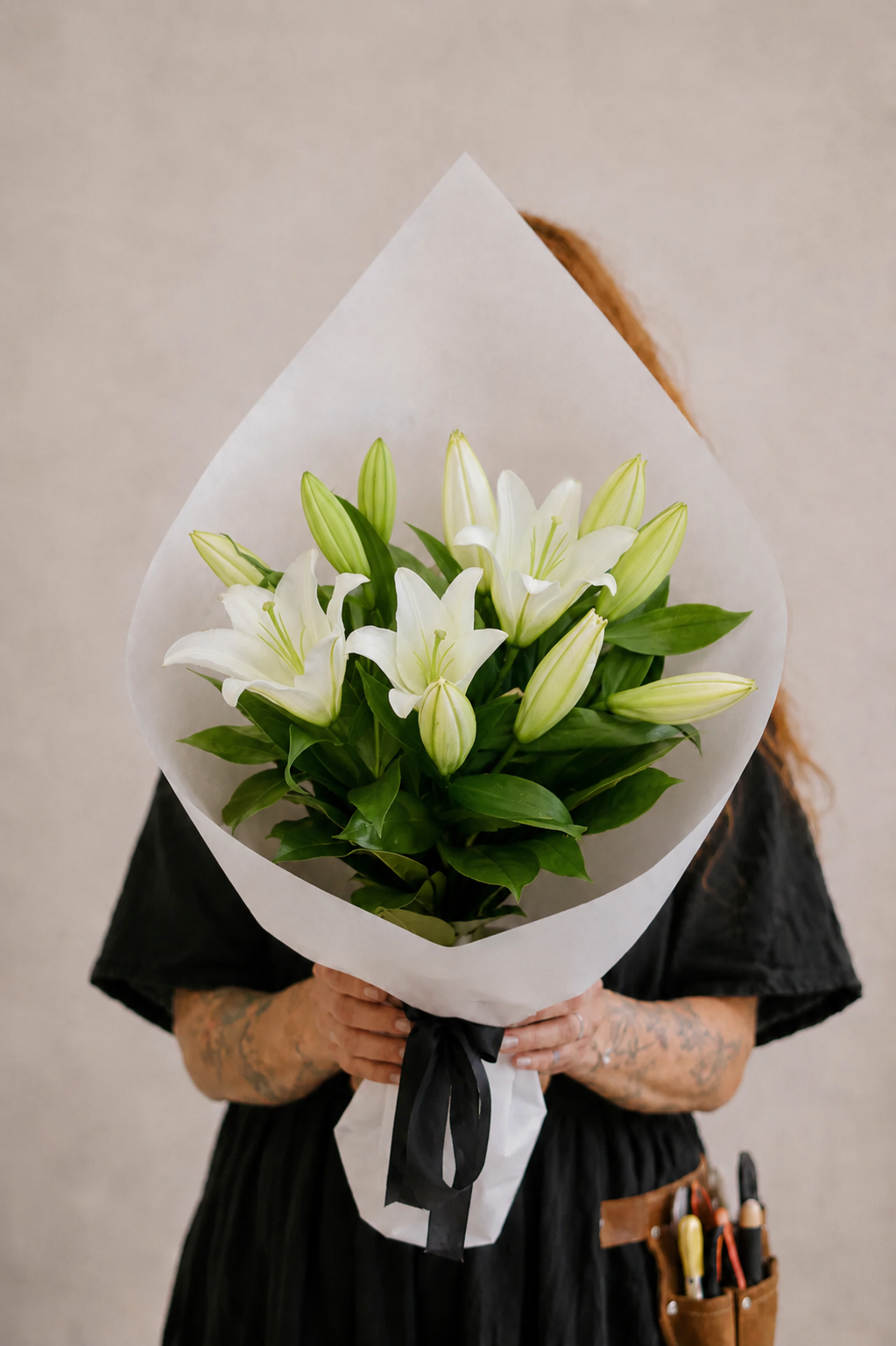 The White Lily Bouquet