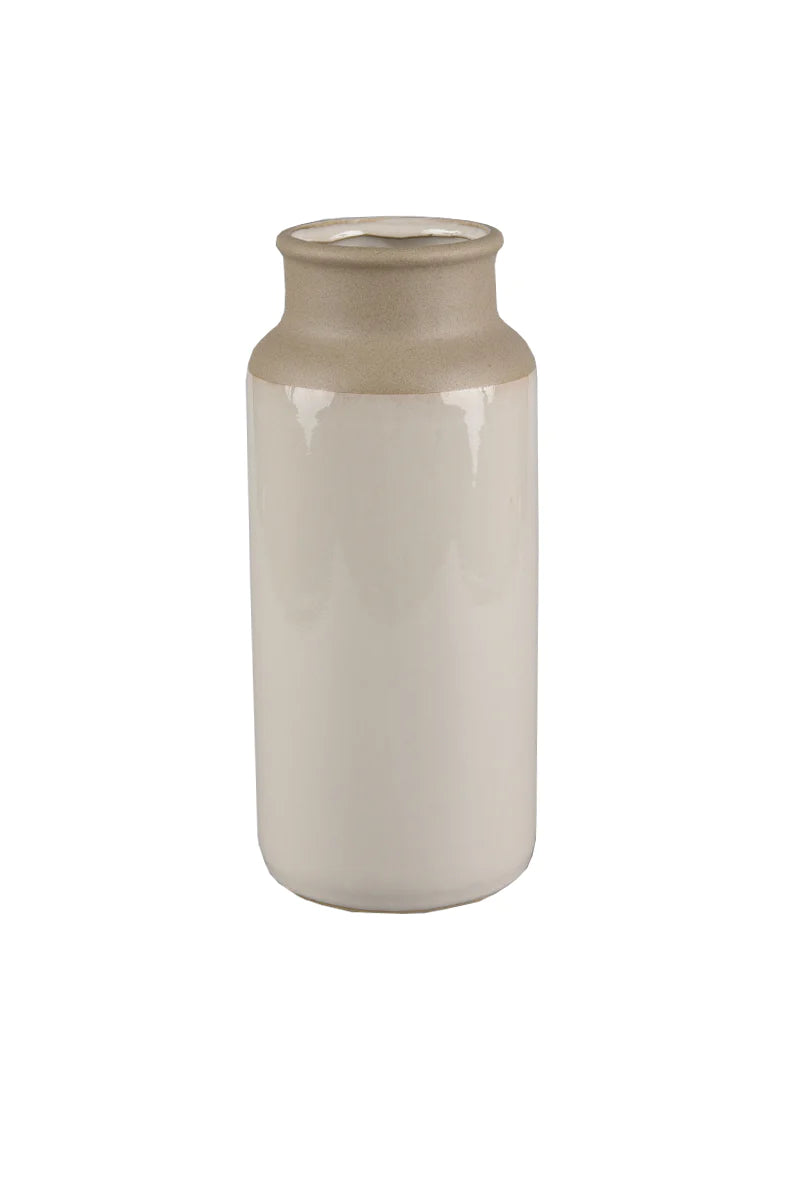 Glazed pottery bottle vase