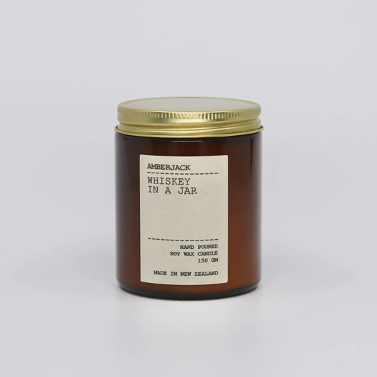 Amberjack Scented Candle Whiskey in a Jar